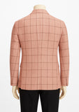 Hackett London Men Pink Wool & Linen Notch Lapel Blazer Jacket Sz UK 48R US 38R men
