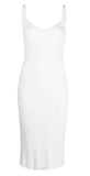 Missoni white Sequin-embellished ribbed-knit midi dress Size I 42 UK 10 US 6 ladies
