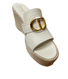 Christian Dior 30 Montaigne Wedge Slide Sandals Size 38 ladies