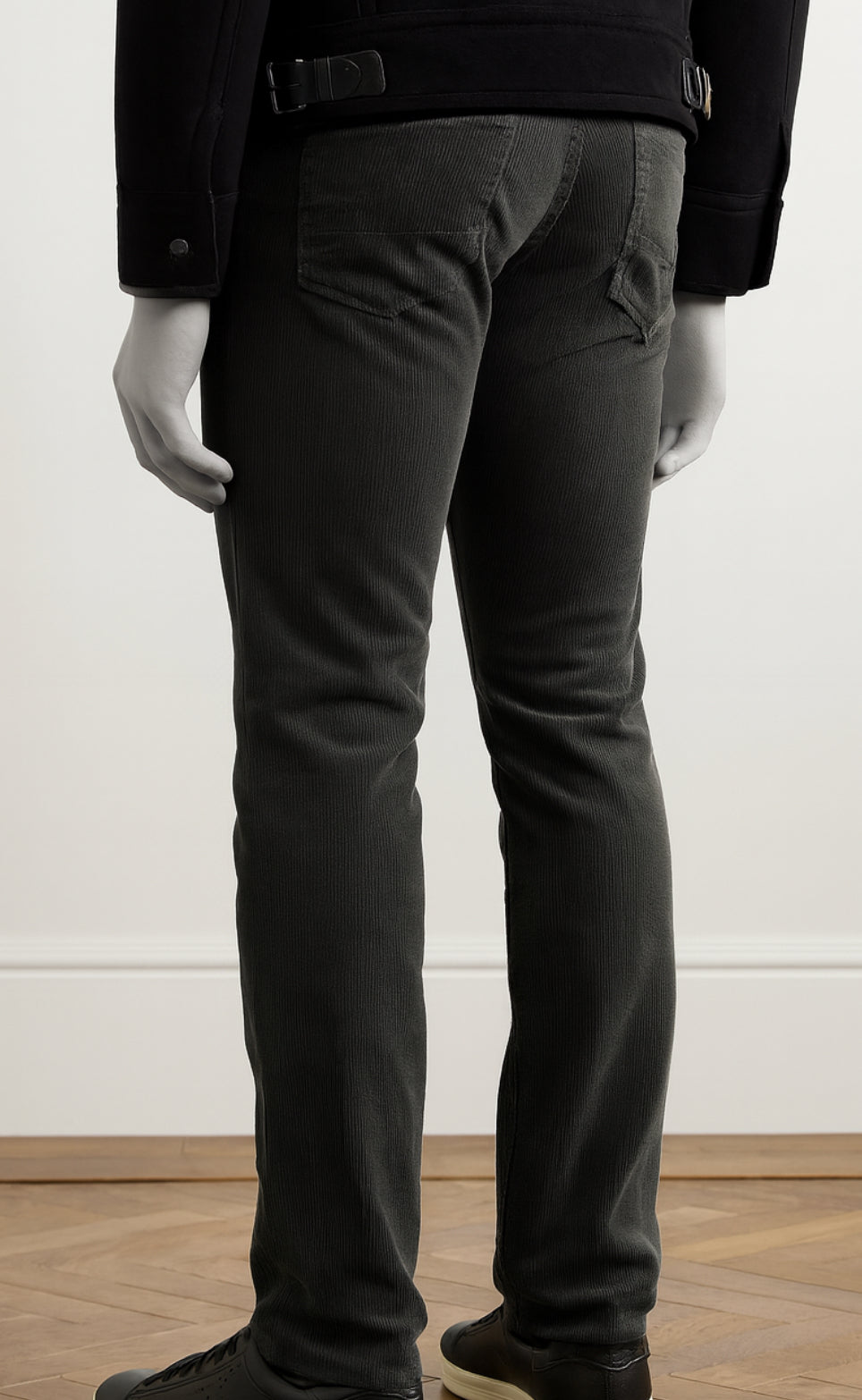 TOM FORD Anthracite SLIM-FIT COTTON-BLEND CORDUROY TROUSERS SIZE 33 MEN
