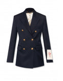 GOLDEN GOOSE NAVY BLUE DOUBLE-BREASTED BLAZER 40 Ladies