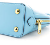 GUCCI Boarded Plutone Calfskin Small Horsebit 1955 Top Handle Bag in Blue Ladies