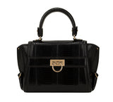 SALVATORE FERRAGAMO Small Sofia bag in python, Black ladies