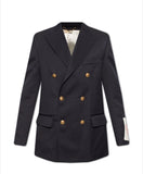 GOLDEN GOOSE NAVY BLUE DOUBLE-BREASTED BLAZER 40 Ladies