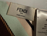 Fendi Silk Zucchino FF Logo Scarf Twilly ladies