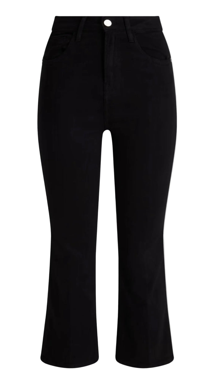 Frame LE CROP MINI BOOT HIGH-RISE BOOTCUT JEANS IN BLACK size 28 ladies