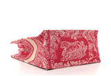 Christian Dior Canvas Embroidered Medium Dioriviera Toile De Jouy Book Tote Raspberry Pink Bag Handbag ladies