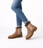 Penelope Chilvers OSCAR LEATHER TEAROSE KHAKI Ankle Chelsea Boots Size 38 ladies