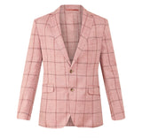 Hackett London Men Pink Wool & Linen Notch Lapel Blazer Jacket Sz UK 48R US 38R men