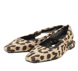 CHRISTIAN DIOR Nylon Leopard Print Mizza Slingback Flats Size 38.5 ladies