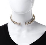 Chanel Metal CC Chain Link Choker Necklace in Gold Size S small ladies