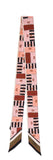 Fendi Silk Zucchino FF Logo Scarf Twilly ladies