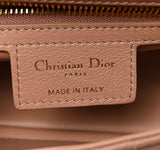 Christian Dior Calfskin Cannage Caro Bag Rose De Vents Handbag ladies