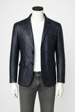 ZADIG & VOLTAIRE Valfried Crinkle Leather Jacket Navy Size 50 men