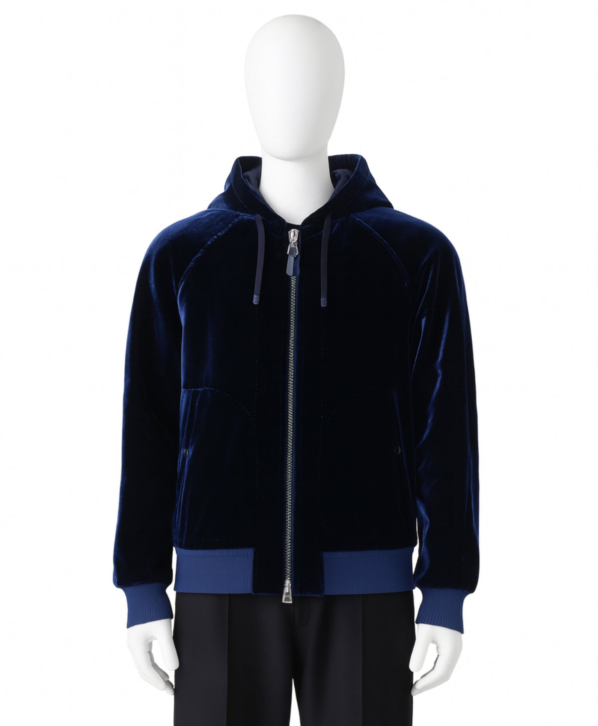 Tom Ford Navy Blue Velvet hoodie jacket size M medium men