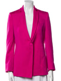 Giorgio Armani Virgin Wool Tuxedo Blazer In Solid Medium Pink Size I 40 UK 8 US 4 Small ladies