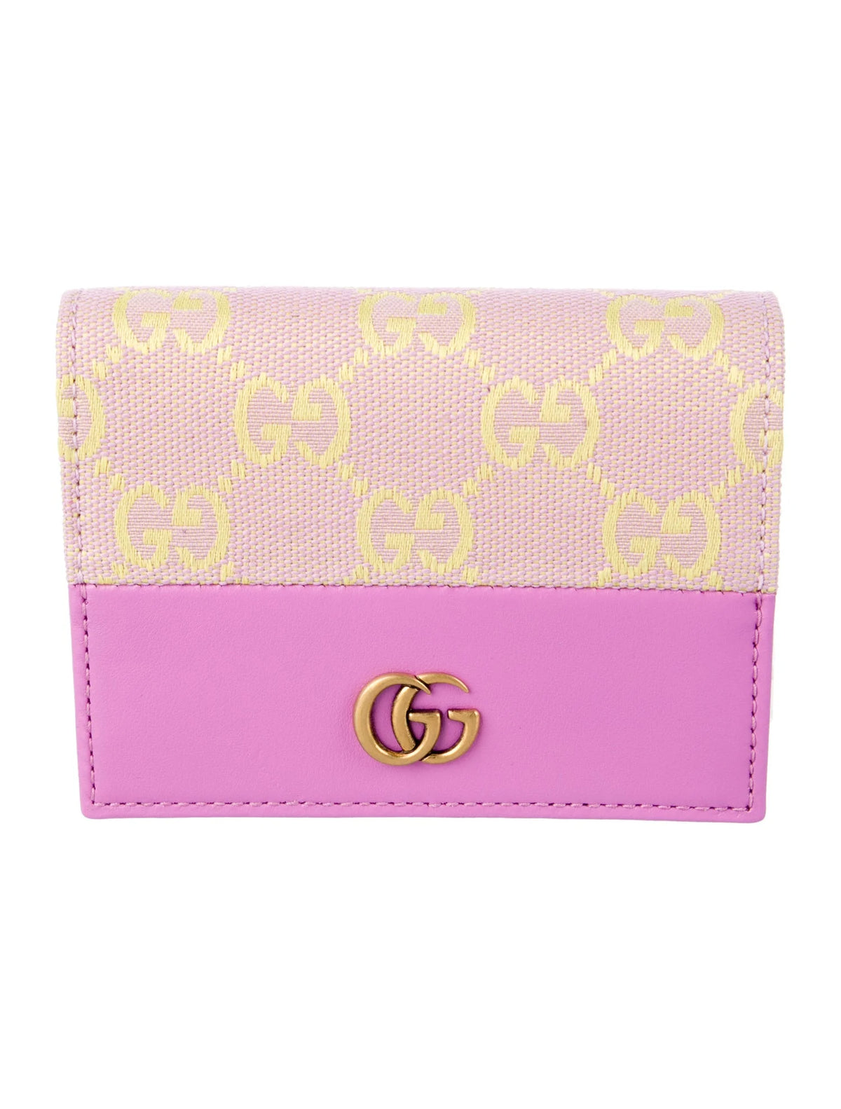 Gucci GG Marmont bi-color pink wallet ladies