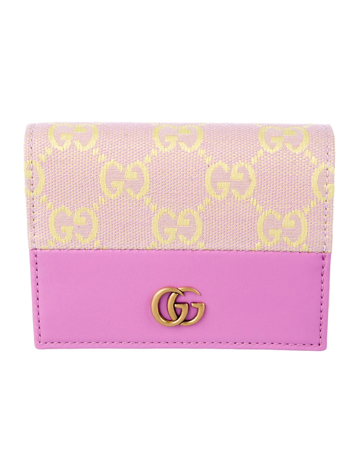 Gucci GG Marmont bi-color pink wallet ladies