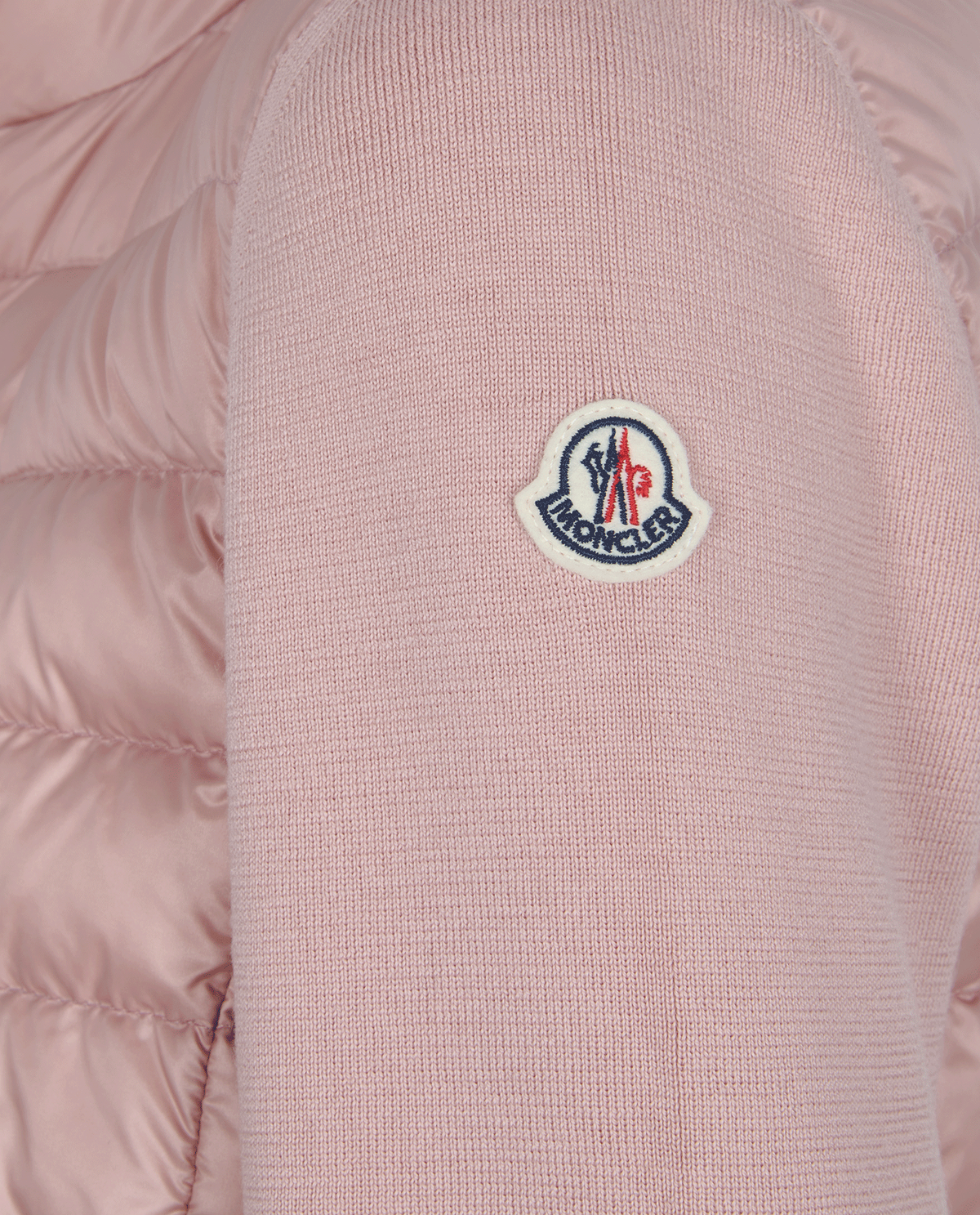 Moncler Cardigan Tricot Virgin Wool Sleeves Jacket in Blush Size M medium ladies