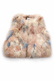 Max & Moi Fox Fur Multicolour Vest Size F 42 ladies