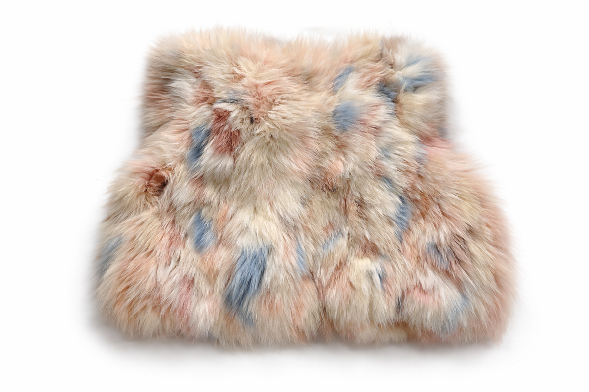 Max & Moi Fox Fur Multicolour Vest Size F 42 ladies