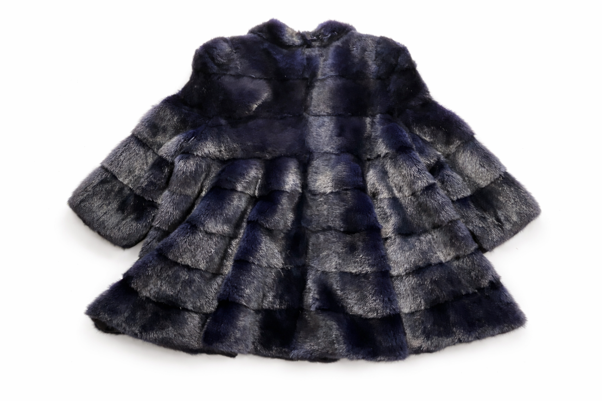 Dario Modena Roma Real Mink Fur Coat Jacket Size I 44 UK 12 US 8 ladies