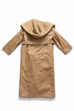 MAX MARA Marilyn hooded beige cashmere wrap coat with mink fur trim size UK 4 F 34 US 2 ladies