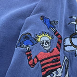 Zadig & Voltaire Upper Bis Ohtake Sweatshirt Blue Embroidered Appliques ladies