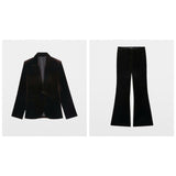 Zadig & Voltaire Vavy Velvet Blazer + Prevy Velours Trousers Suit Size 40-42 ladies