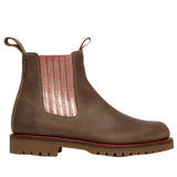Penelope Chilvers OSCAR LEATHER TEAROSE KHAKI Ankle Chelsea Boots Size 38 ladies
