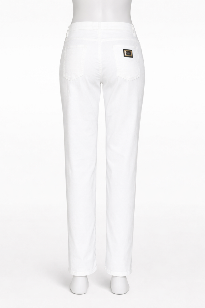 Dolce & Gabbana Audrey White Jeans Straight Leg Size I 42 US 6 UK 10 ladies