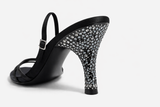 Salvatore Ferragamo Archives 1956 Limited Edition Silk Crystals Heel Mules size 38 ladies