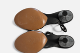 Salvatore Ferragamo Archives 1956 Limited Edition Silk Crystals Heel Mules size 38 ladies