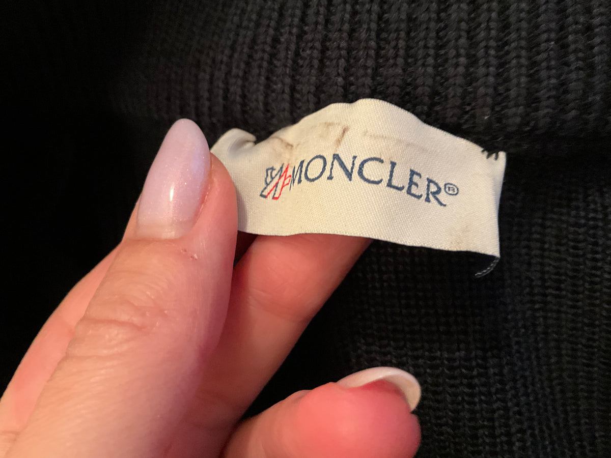 Moncler Tricot Cardigan Navy Blue Wool Size L large Men