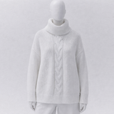 Herno White Cashmere Turtleneck Sweater Jumper Size I 38 XS ladies