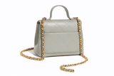Chanel Calfskin Flap Bag with Top Handle Style code: AS0880 Handbag Ladies