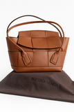 BOTTEGA VENETA French Calfskin Large Intrecciato Arco 33 Wood Brown Bag Handbag ladies
