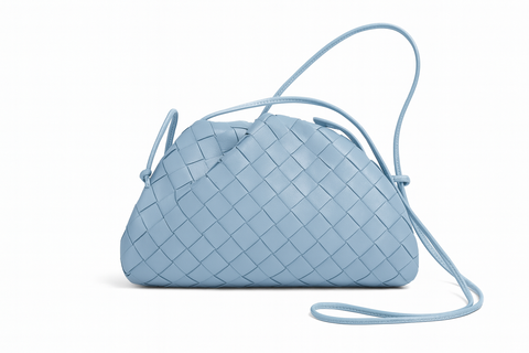 Bottega Veneta Nappa Intrecciato The Mini Pouch Swimming Pool Blue Bag Handbag Ladies