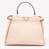 Fendi Pink Selleria Leather Mini Peekaboo Top Handle Bag Handbag ladies