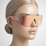Fendi Pink Acetate FF 0382/S Mirror Shield Sunglasses ladies