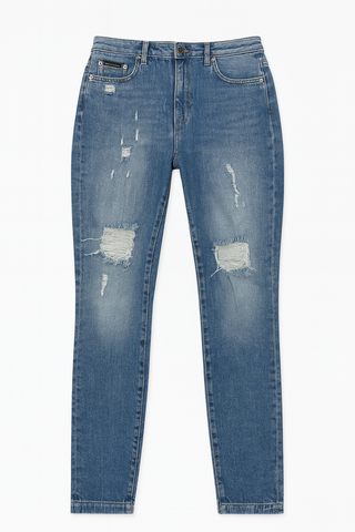 Dolce & Gabbana Audrey distressed blue jeans size I 44 US 8 UK 12 L large ladies