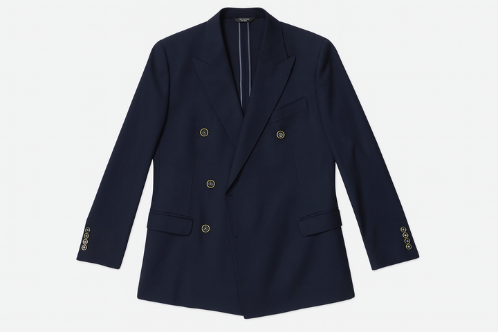 Dolce & Gabbana Men's Blue Taormina Unlined Light Wool Blazer With Double-Breasted Design Size I 48 Men