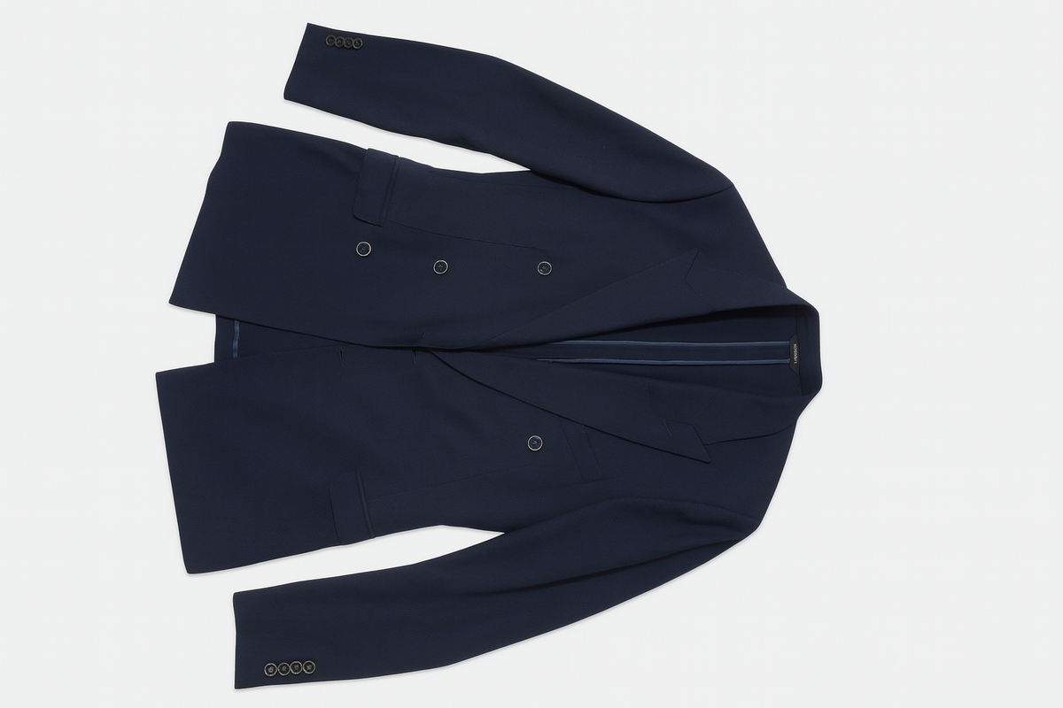 Dolce & Gabbana Men's Blue Taormina Unlined Light Wool Blazer With Double-Breasted Design Size I 48 Men