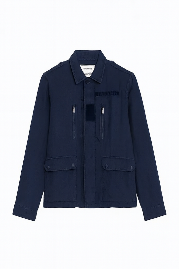 Zadig and Voltaire KIDO LIN LAVE Navy blue line shirt jacket size S small men