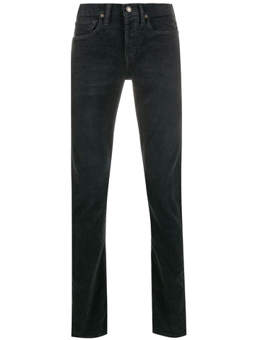 TOM FORD Anthracite SLIM-FIT COTTON-BLEND CORDUROY TROUSERS SIZE 33 MEN