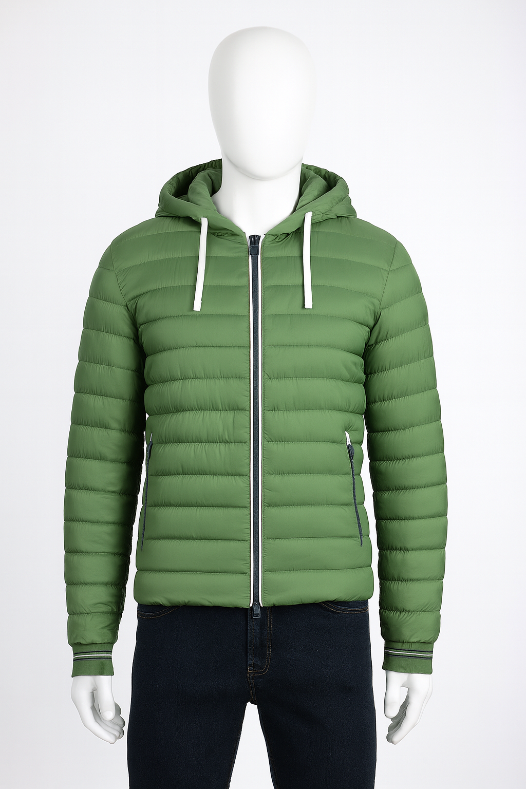 Herno Men's Green Globe Puffer Hooded Jacket Size 50 men