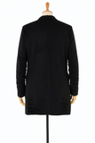 LAYER-0 Long H Blazer, navy, 100% cashmere coat size 52 men