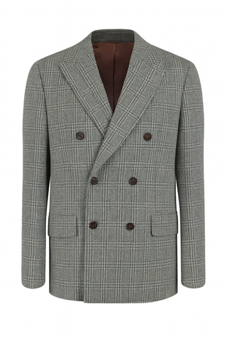 GOLDEN GOOSE Double-Breasted Checked Jacket Coat Size 48 Men