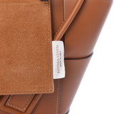 BOTTEGA VENETA French Calfskin Large Intrecciato Arco 33 Wood Brown Bag Handbag ladies