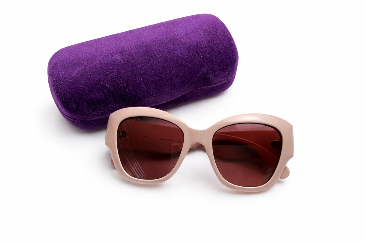 GUCCI Acetate GG Butterfly Sunglasses GG0808S in beige ladies